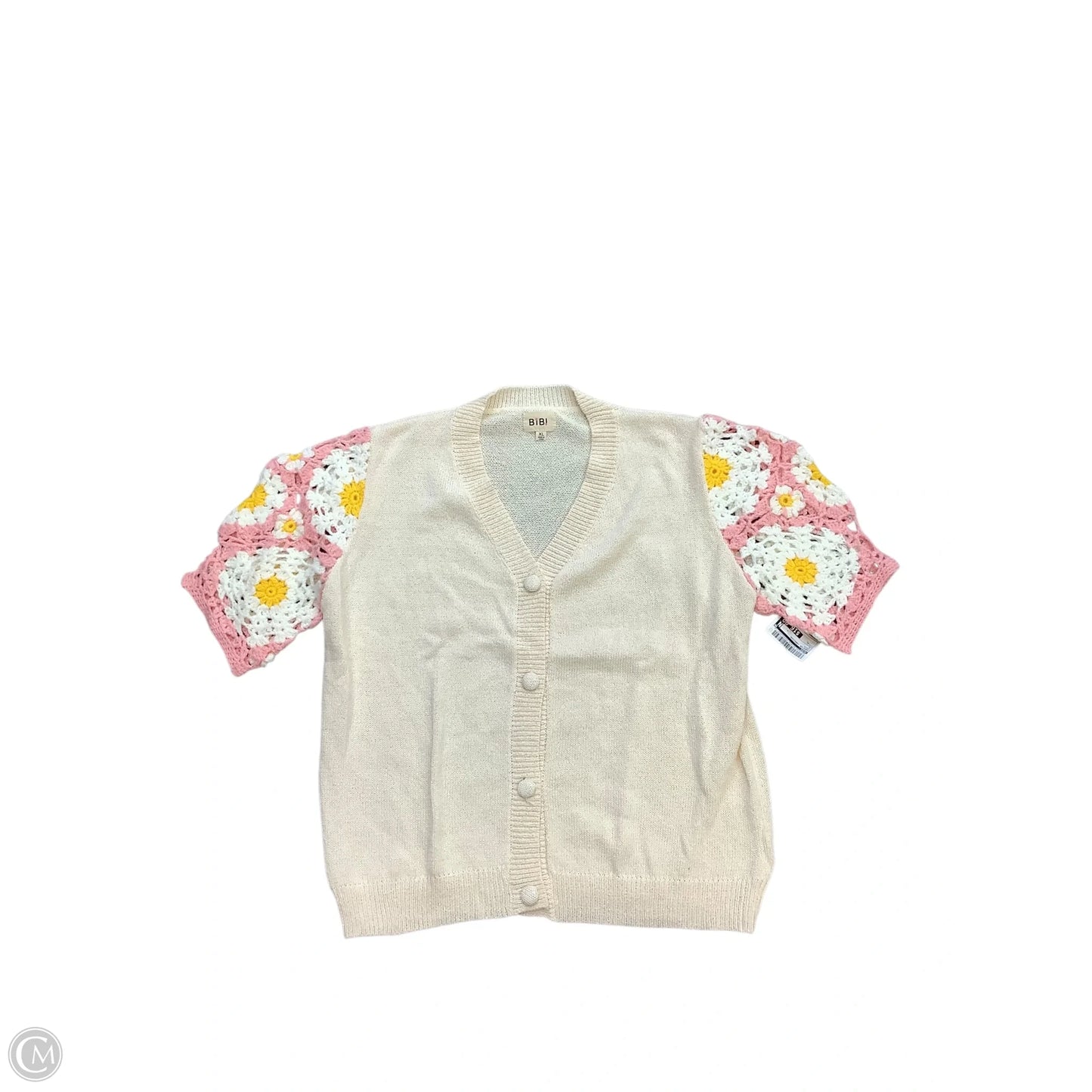Sweater Cardigan By Bibi In Cream, Size: Xl