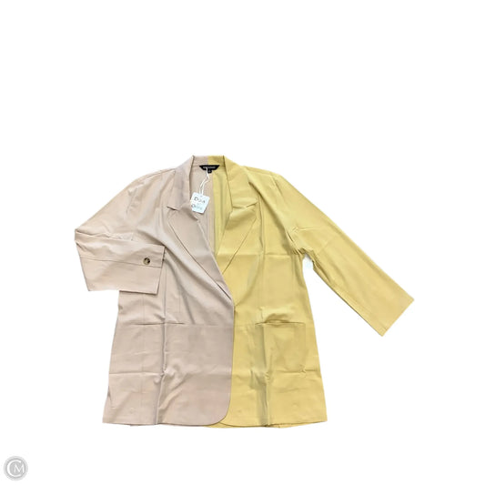 Blazer By Davi & Dani In Tan & Yellow 1X