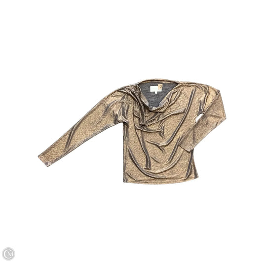 Blouse Long Sleeve By Cma In Bronze, Size: M