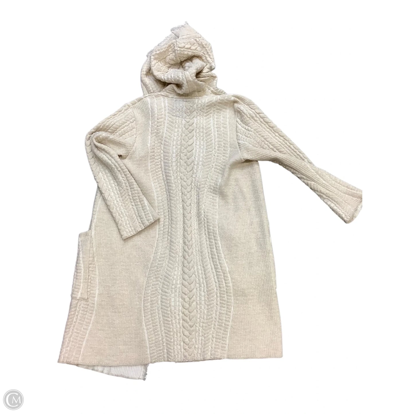 Sweater Cardigan By Johnny Was In Cream, Size: M