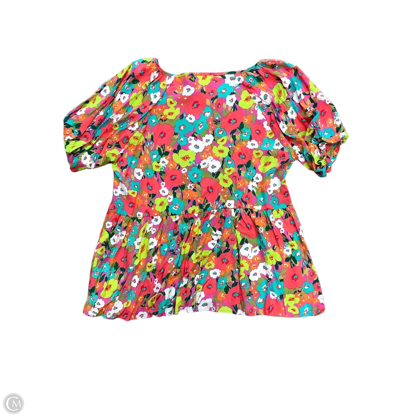 Blouse Short Sleeve By Bibi In Multi-colored, Size: M