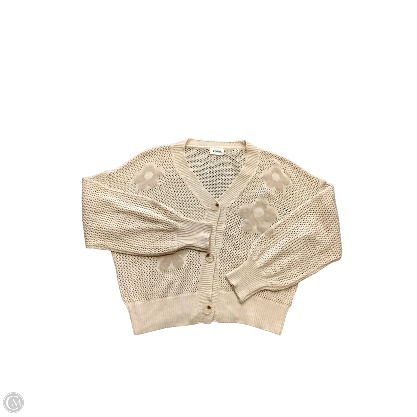 Sweater Cardigan By Cmc In Cream, Size: L