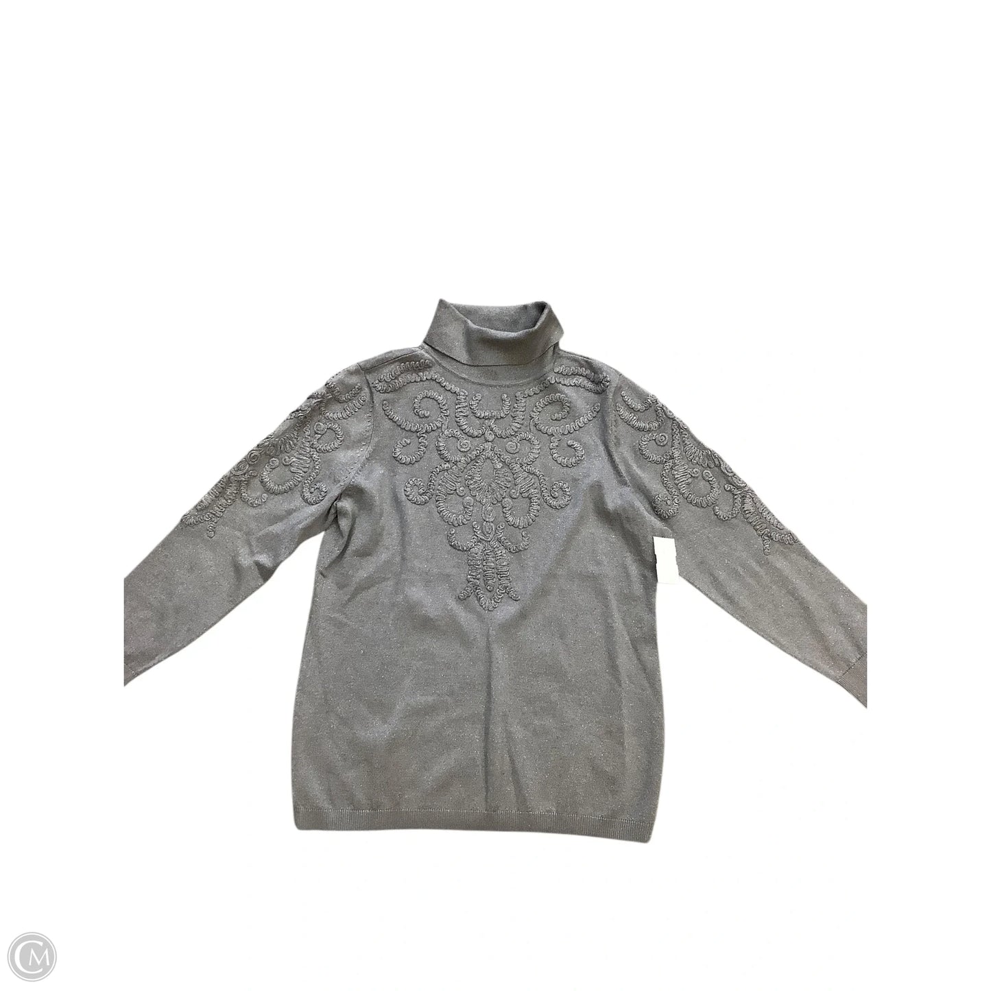 Sweater By Chicos In Grey, Size: M
