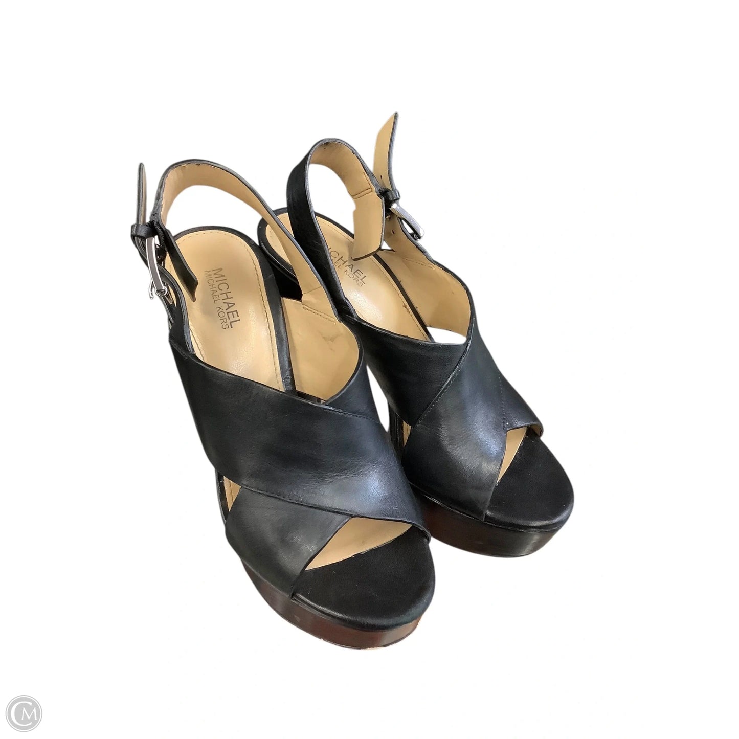 Sandals Heels Platform By Michael By Michael Kors In Black, Size: 5