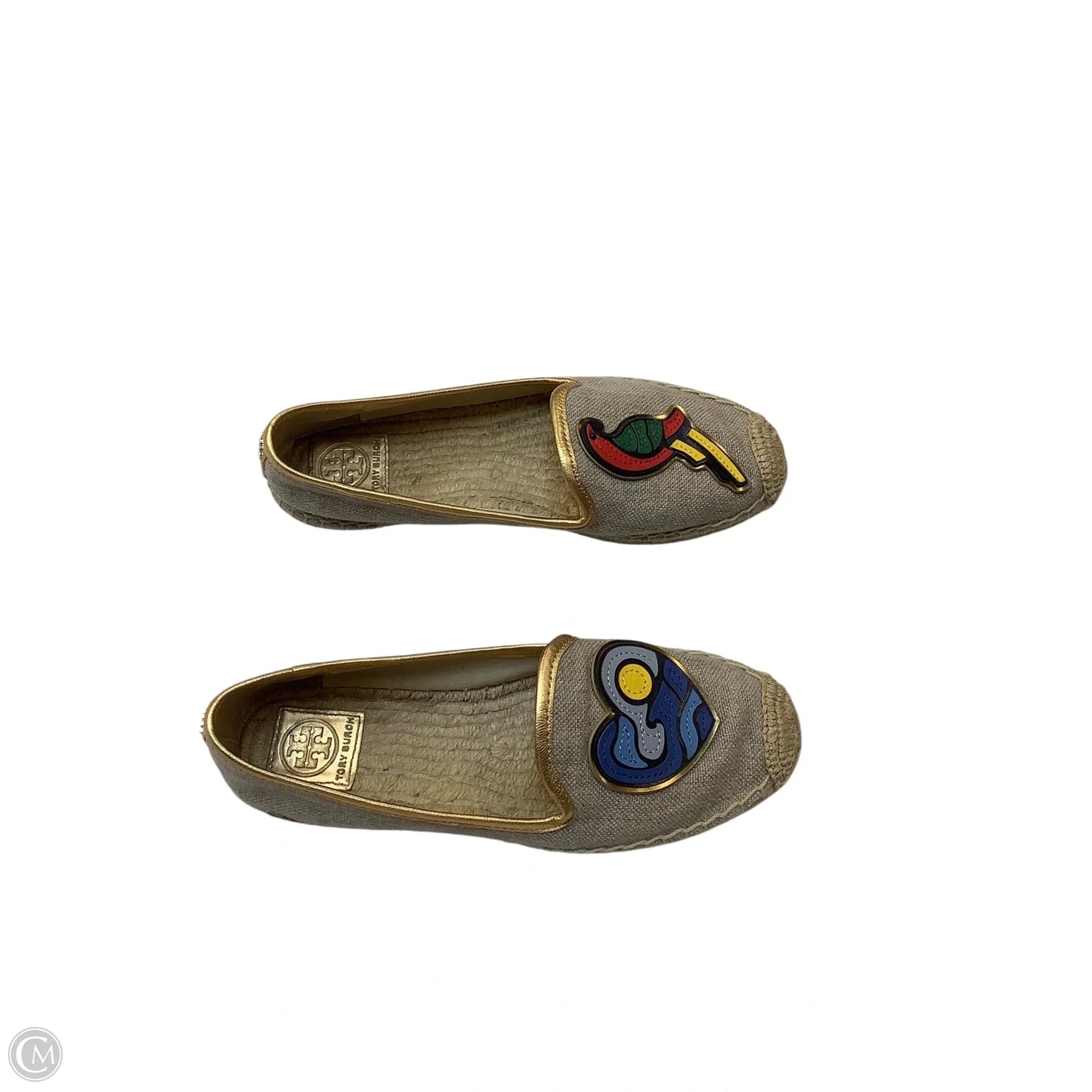 Shoes Designer By Tory Burch In Gold & Tan, Size: 8