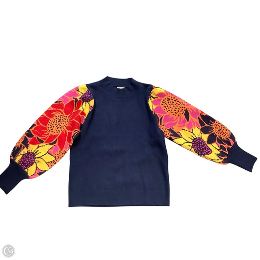 Sweater By Jodifl In Blue & Orange, Size: L