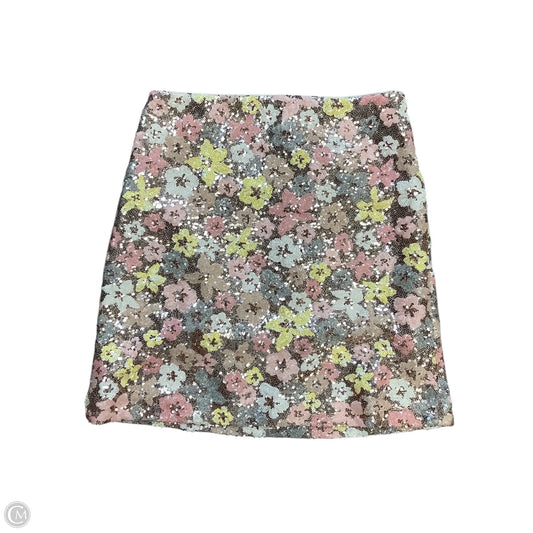 Skirt Mini & Short By Loft In Gold & Pink, Size: 0