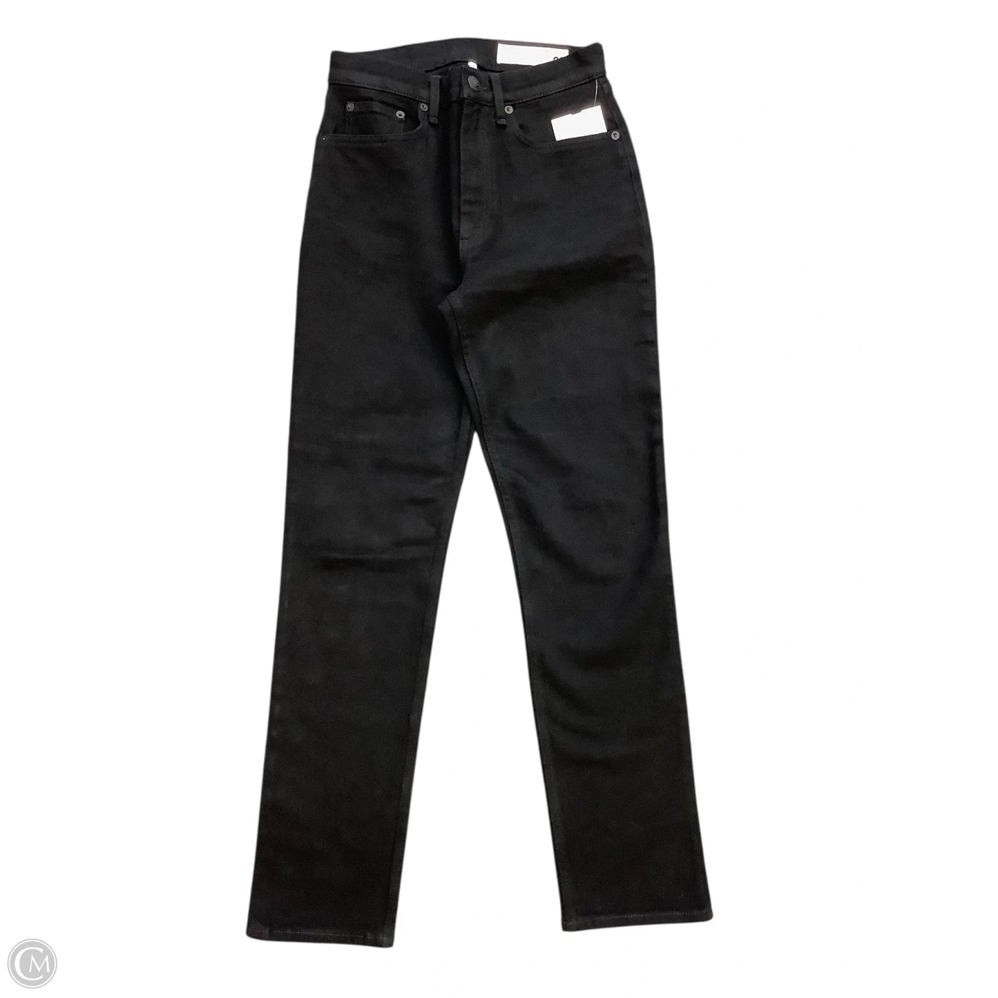 Jeans Straight By Rag & Bones Jeans In Black Denim, Size: 4
