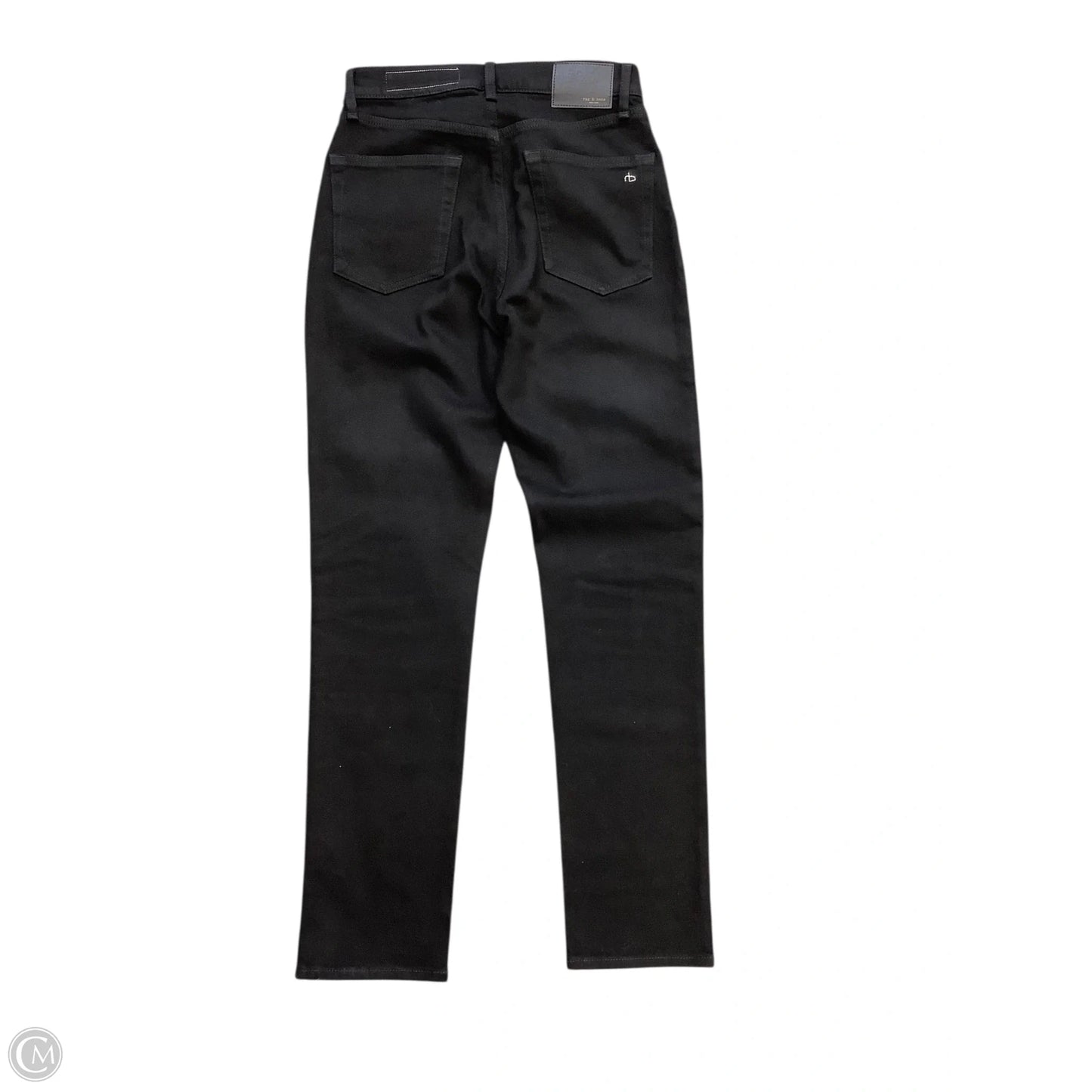 Jeans Straight By Rag & Bones Jeans In Black Denim, Size: 4