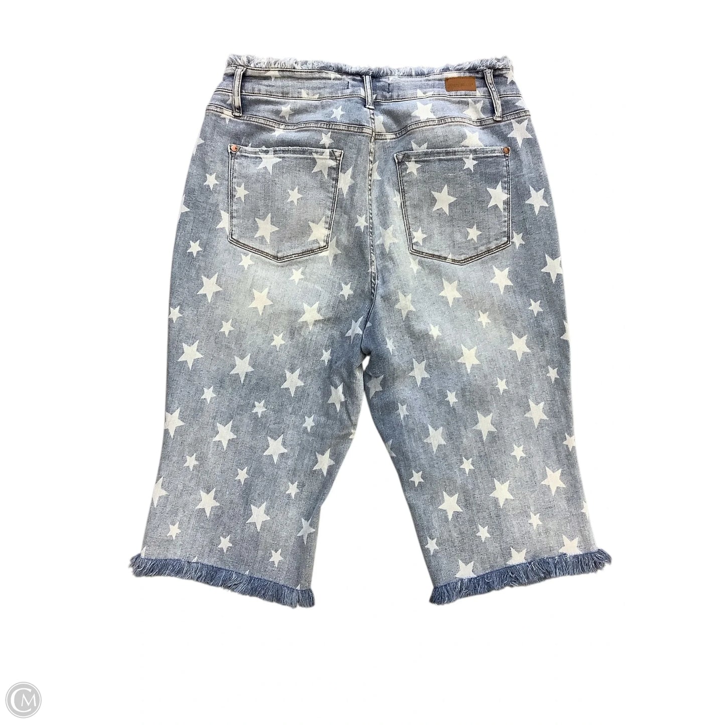 Jeans Cropped By Judy Blue In Blue Denim, Size: 18W