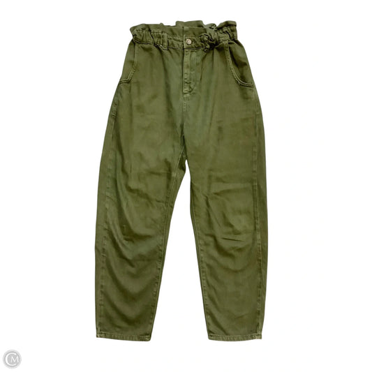 Jeans Straight By Zara In Green Denim, Size: 4