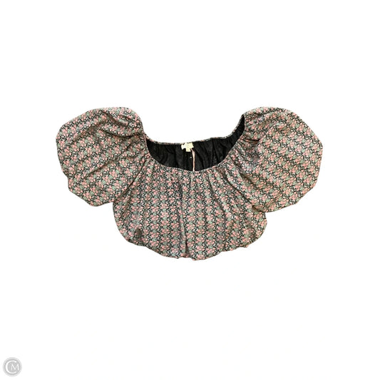 Blouse Short Sleeve By Entro In Green & Pink, Size: S