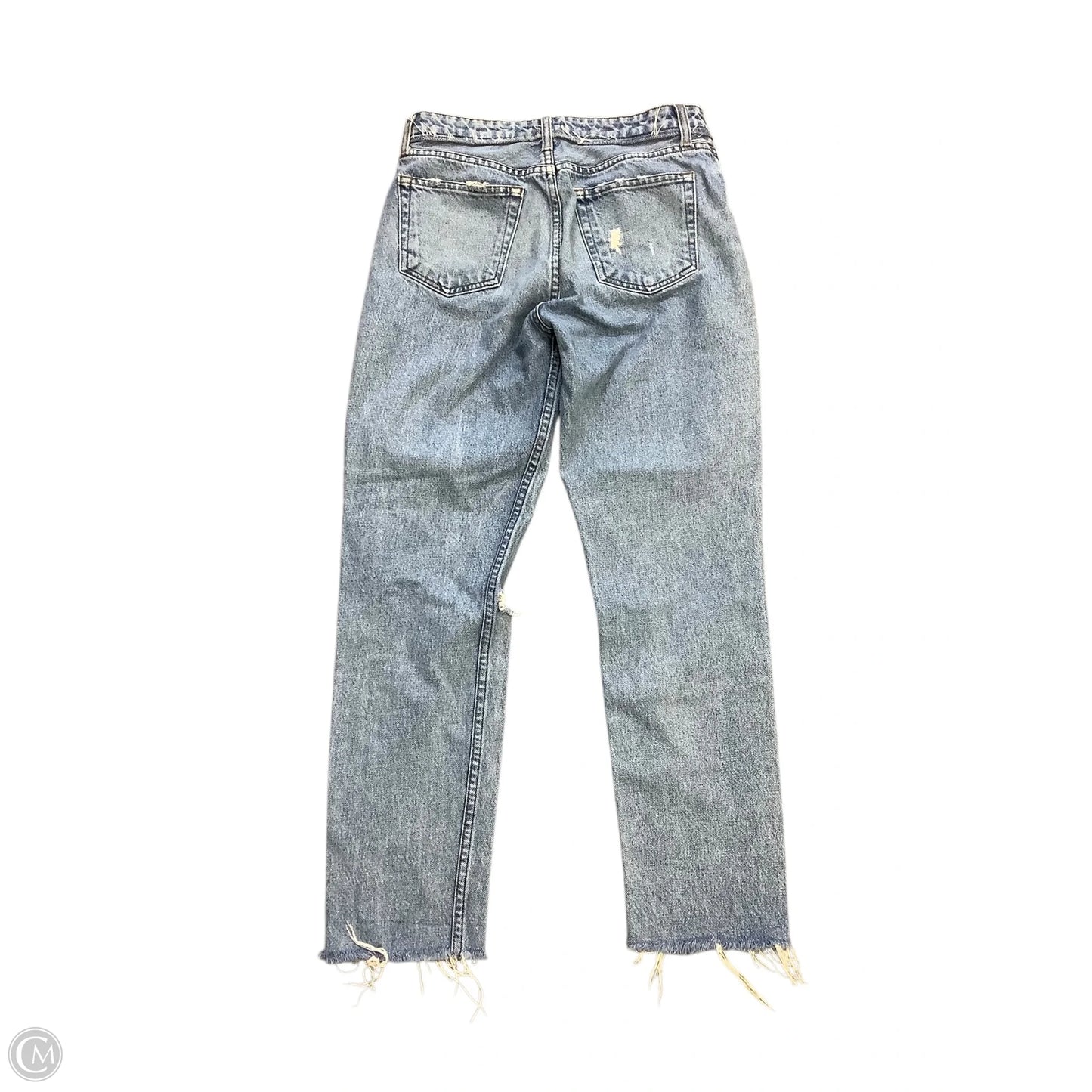 Jeans Straight By Reformation In Blue Denim, Size: 4