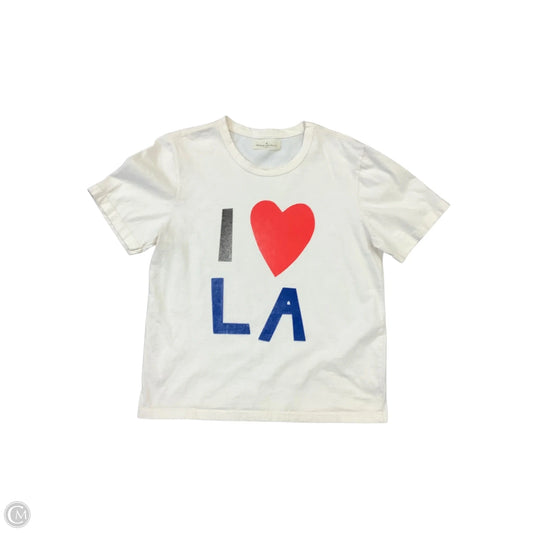 Top Short Sleeve By Cmb In Cream, Size: S