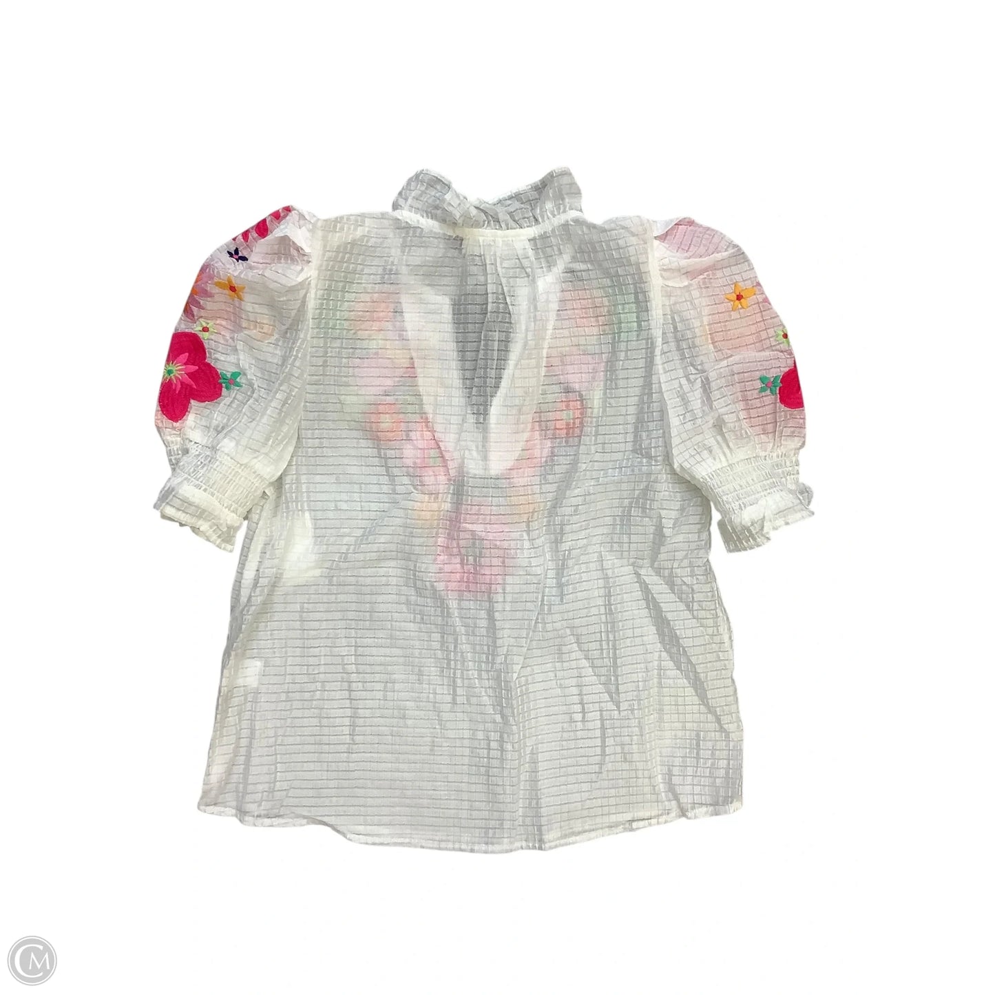 Blouse Short Sleeve By Thml In White, Size: Xs