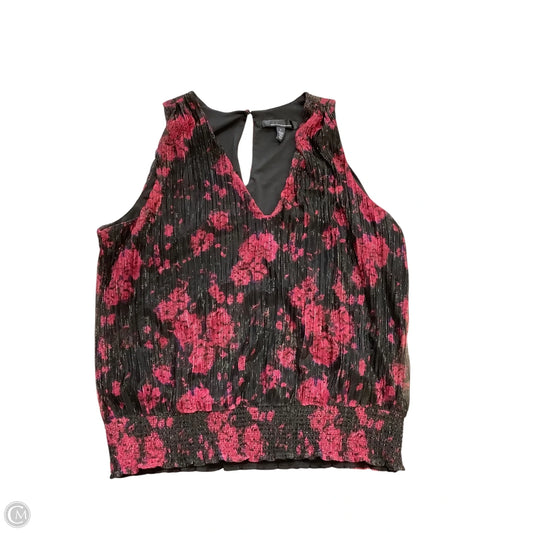 Blouse Sleeveless By White House Black Market In Black & Pink, Size: L