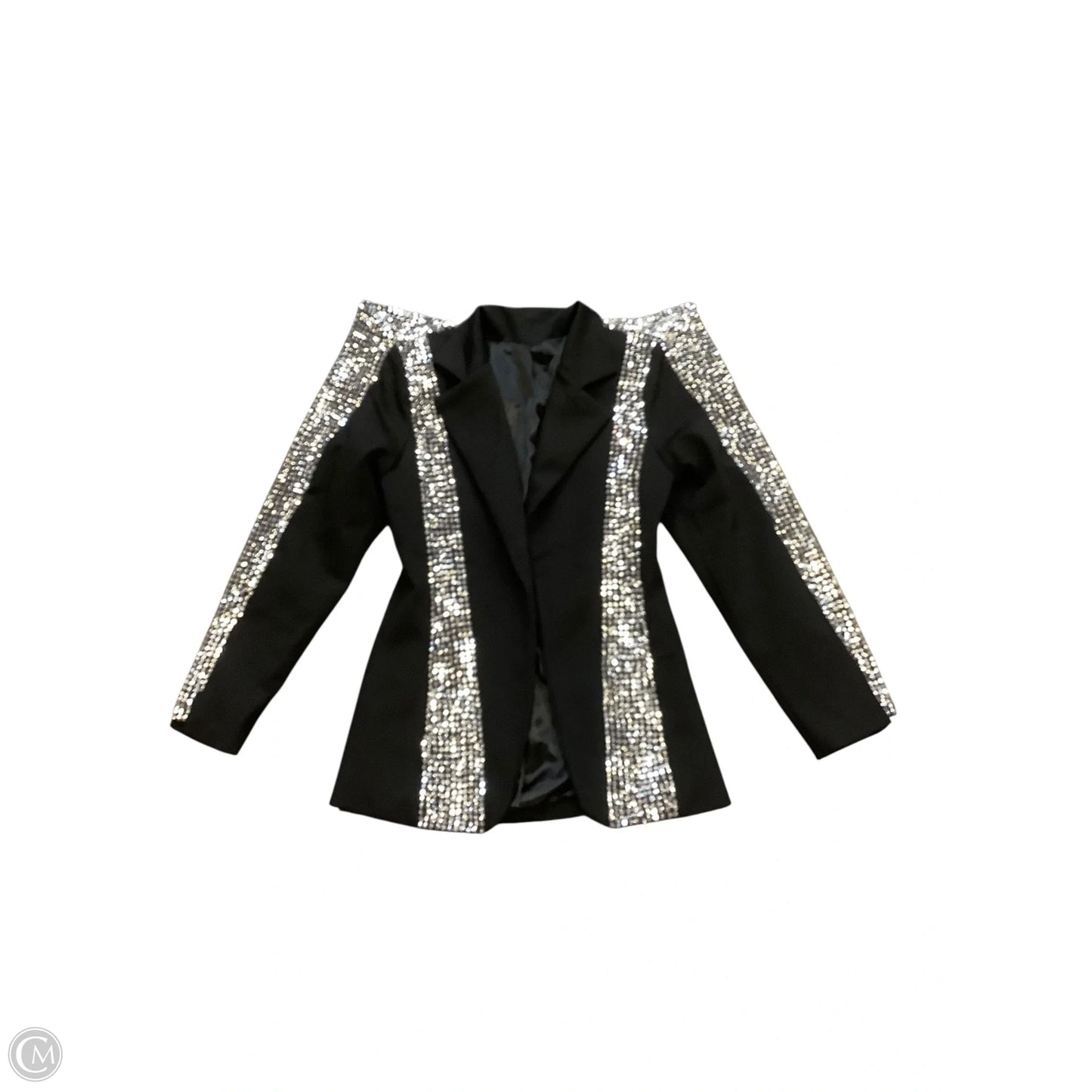 Blazer By Cmb In Black & Silver, Size: M