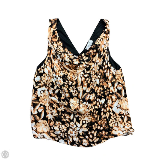 Top Sleeveless By Sage In Black & Brown, Size: S