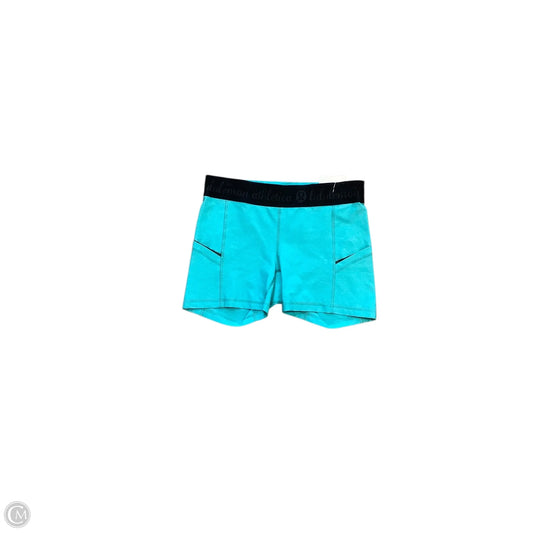 Athletic Shorts By Lululemon In Teal, Size: 8