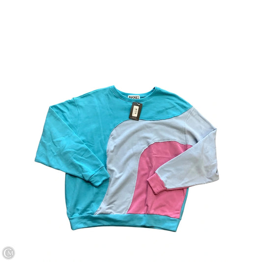 Sweatshirt Crewneck By Cmc In Blue & Pink, Size: M