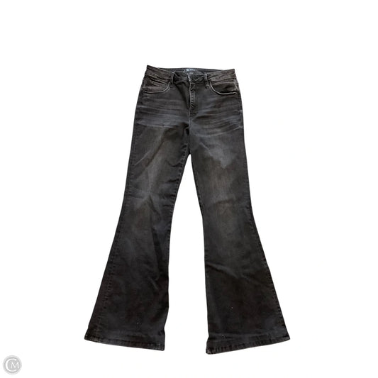 Jeans Flared By Kut In Black Denim, Size: 4