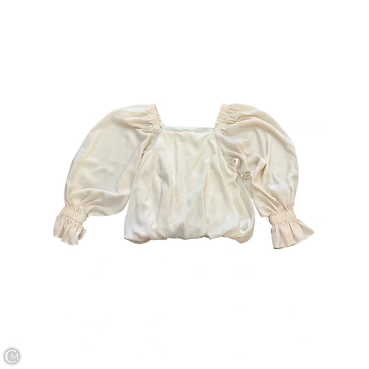 Blouse Long Sleeve By Easel In Cream, Size: M