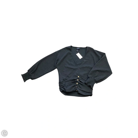 Blouse Long Sleeve By Daytrip In Navy, Size: S