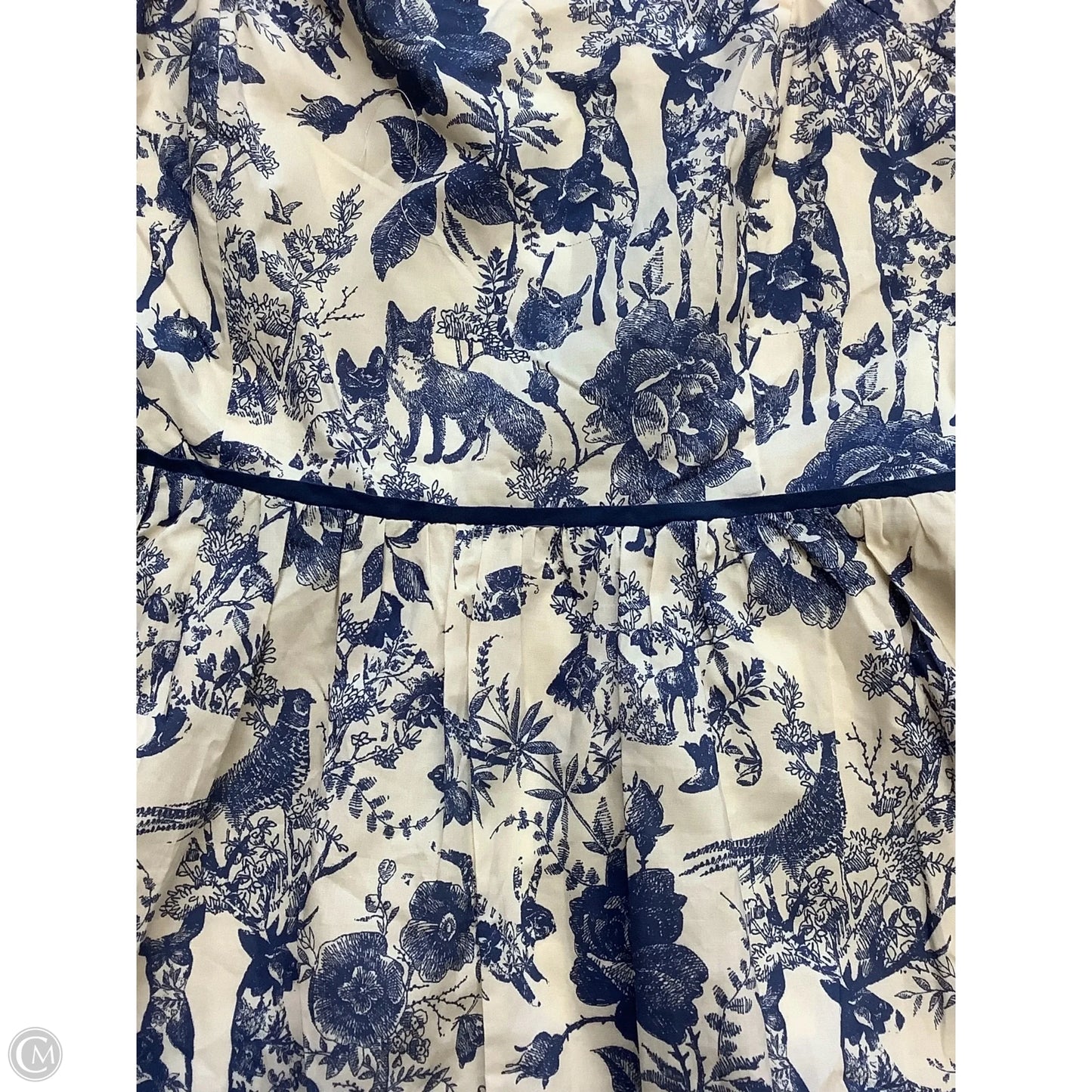Dress Casual Midi By Cmb In Blue & White, Size: M