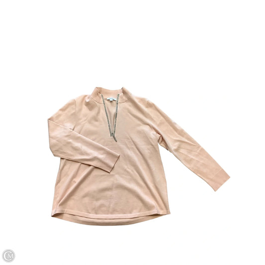 Sweater By Chicos In Pink, Size: L