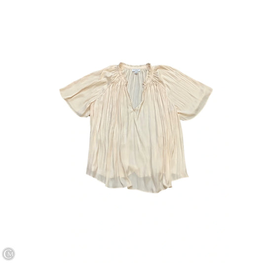 Blouse Short Sleeve By Current Air In Cream, Size: Xs