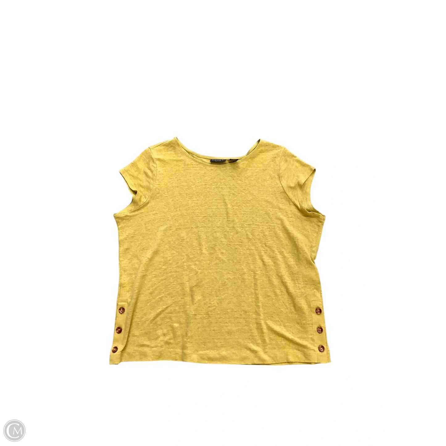 Top Sleeveless By T Tahari In Yellow, Size: L