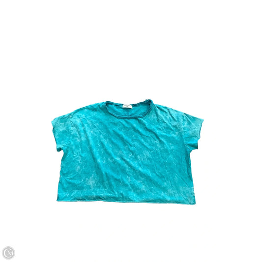 Top Short Sleeve Basic By Zenana In Blue, Size: Xl