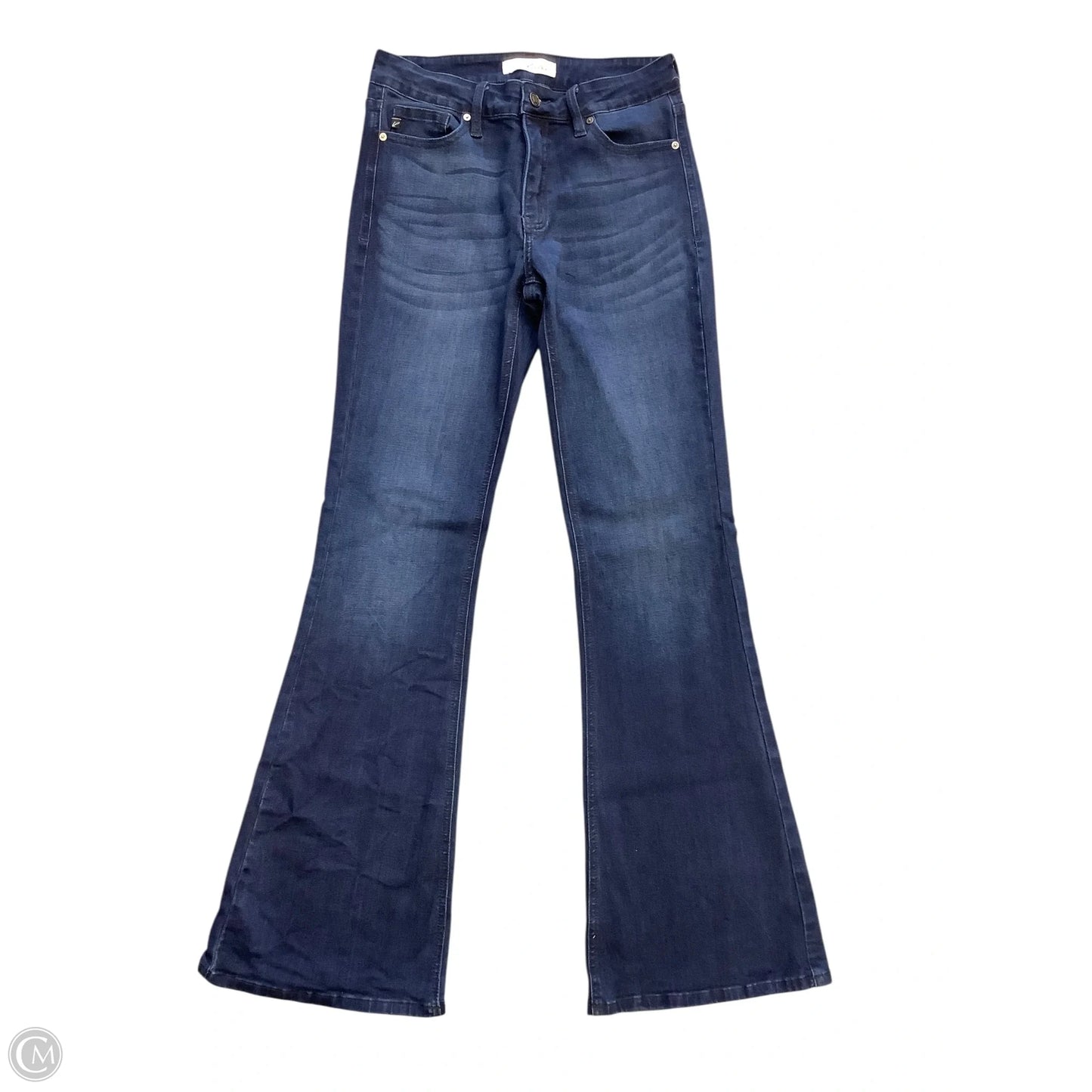 Jeans Flared By Kancan In Blue Denim, Size: 9 (28)
