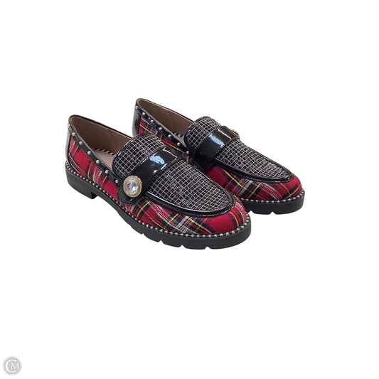 Shoes Flats By Betsey Johnson In Black & Red, Size: 10