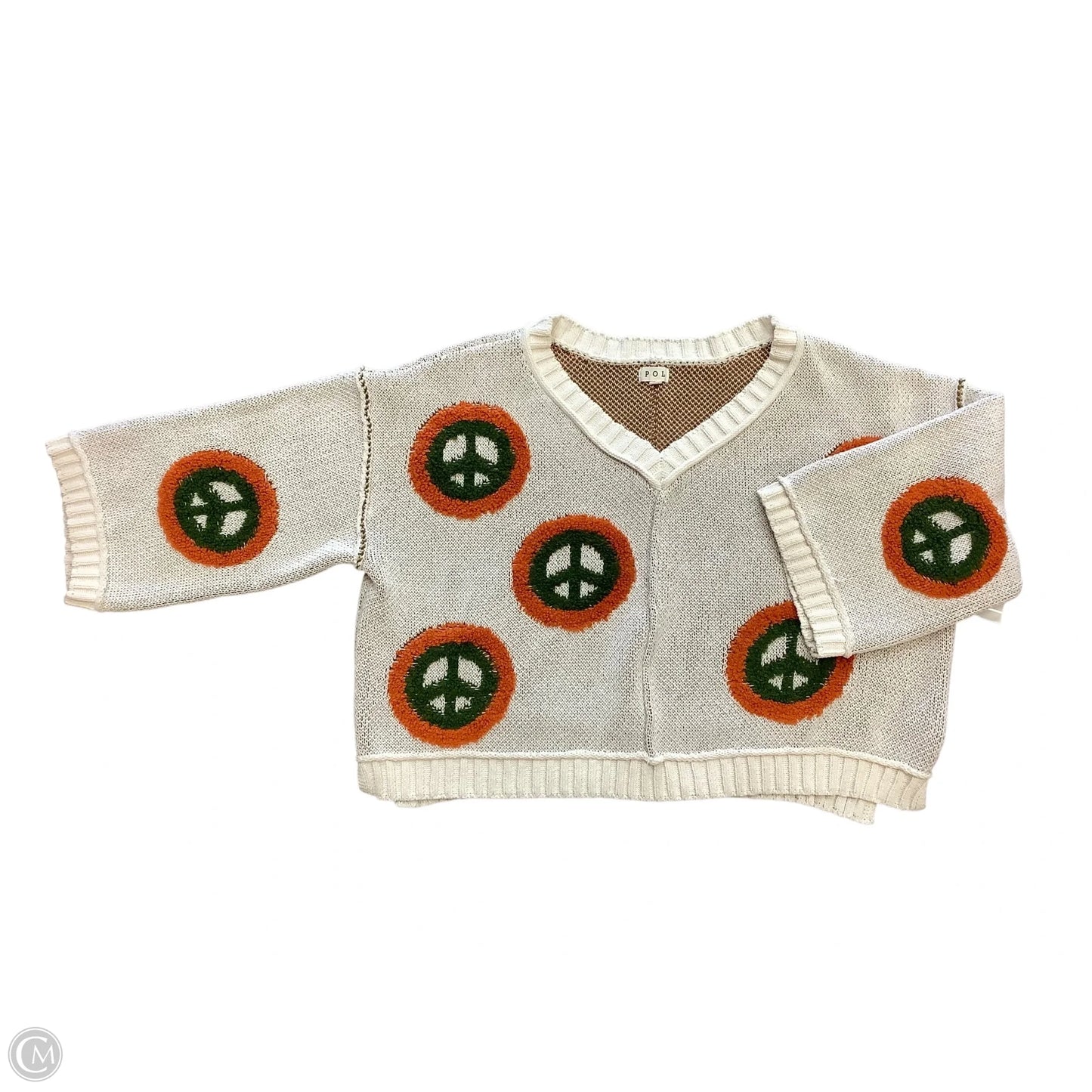 Sweater By Pol In White, Size: M