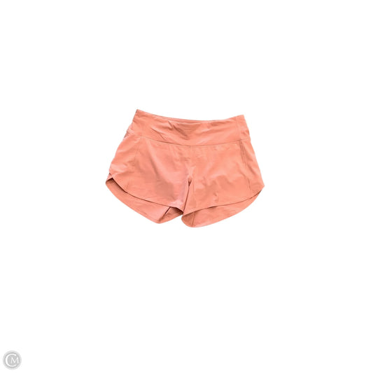 Athletic Shorts By Lululemon In Peach, Size: 6