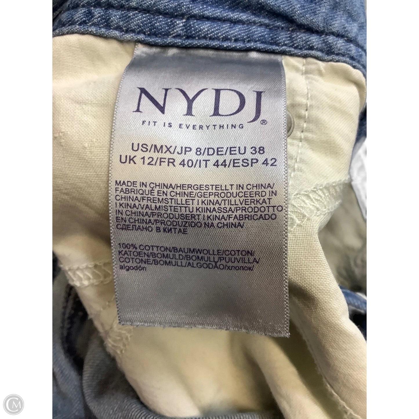 Jeans Wide Leg By Not Your Daughters Jeans In Blue Denim, Size: 8