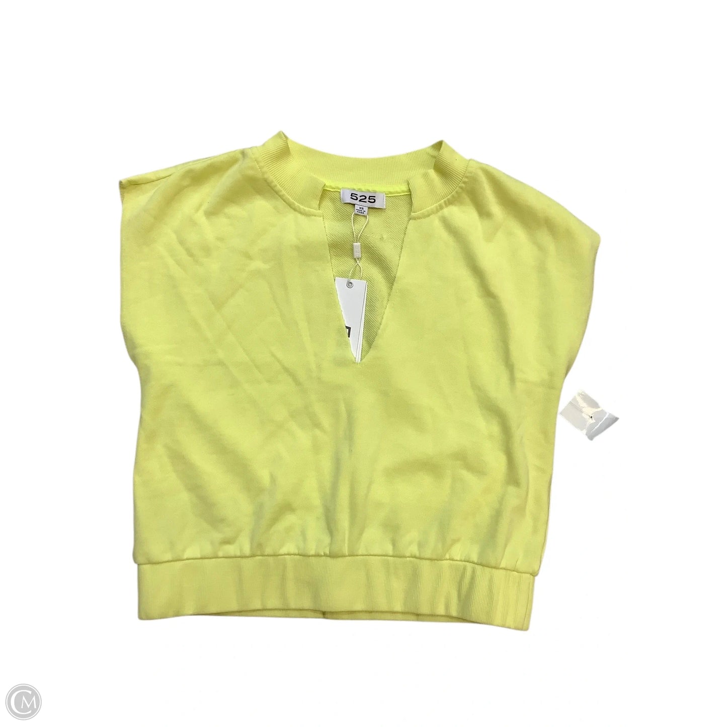 Athletic Top Short Sleeve By 525 In Yellow, Size: Xs