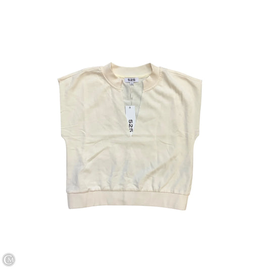 Athletic Top Short Sleeve By 525 In Cream, Size: S