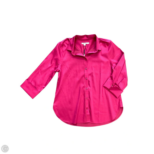 Top 3/4 Sleeve By Chicos In Pink, Size: 6