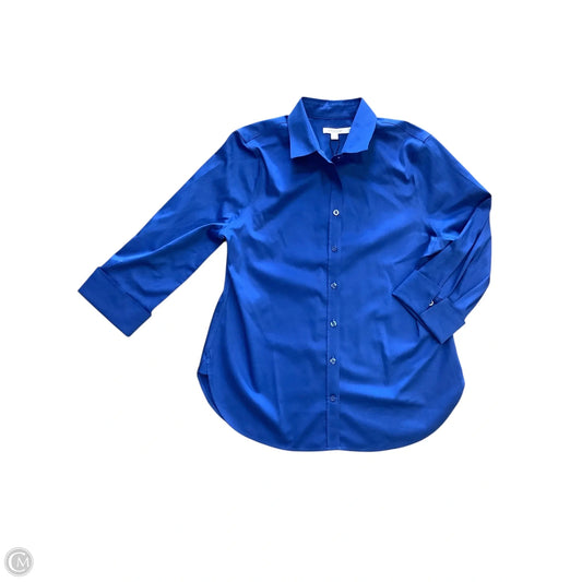 Top 3/4 Sleeve By Chicos In Blue, Size: 6