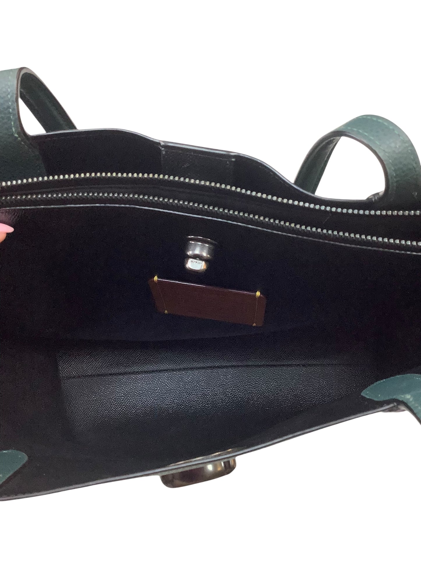 Handbag Designer By Coach In Green, Size:Large