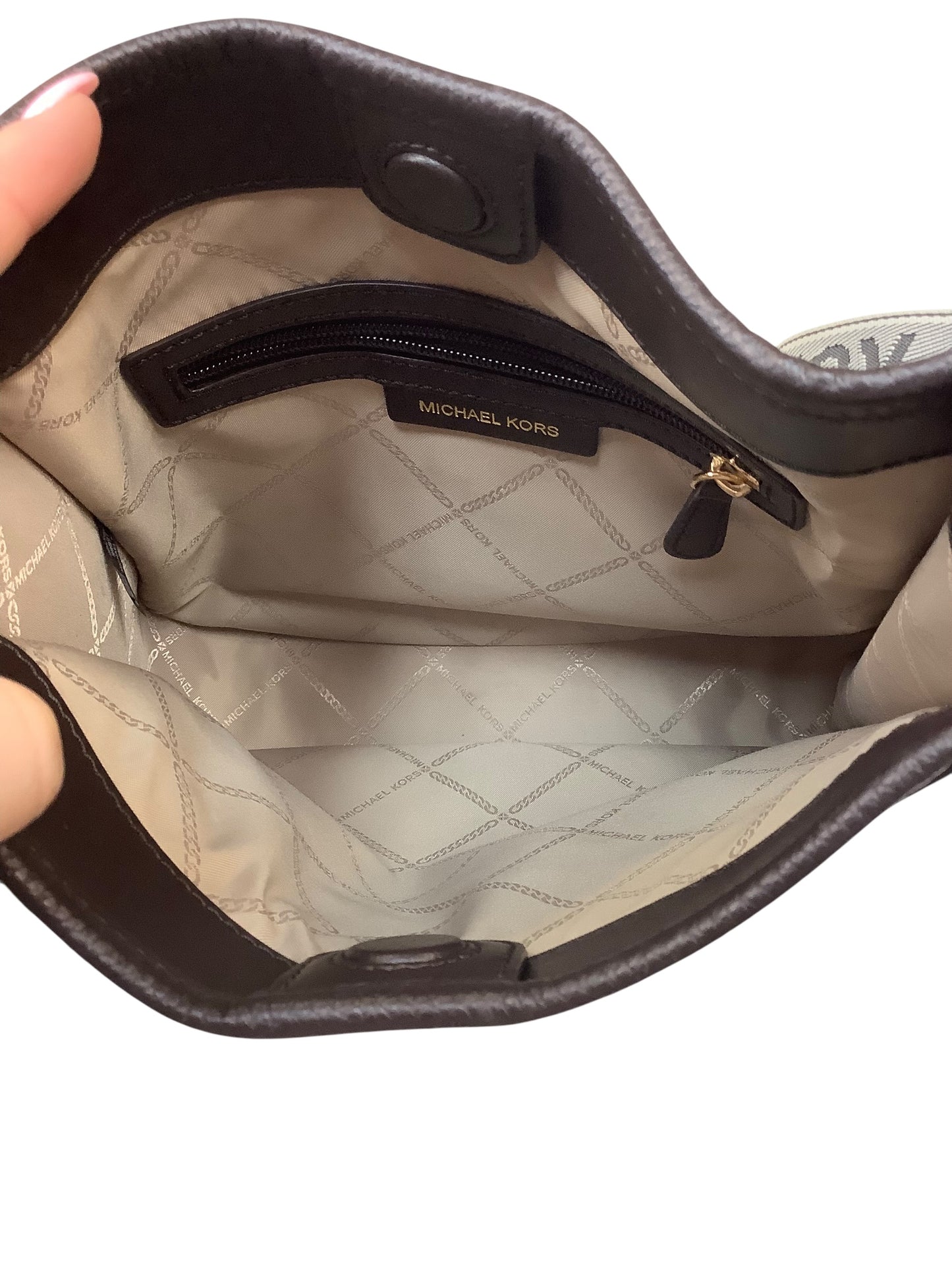 Handbag Designer By Michael Kors In Brown, Size:Medium