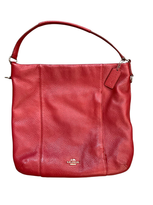 Handbag Designer By Coach In Red, Size:Large