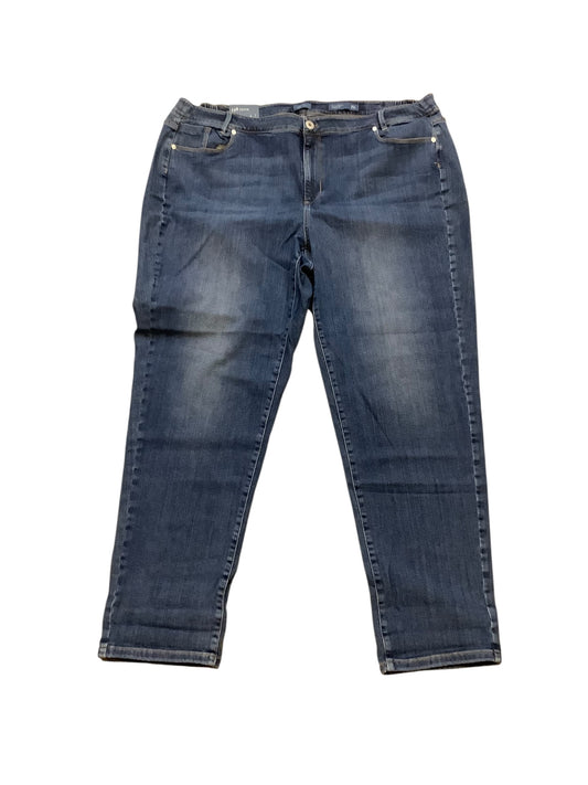 Jeans Straight By J. Jill In Blue Denim, Size:22