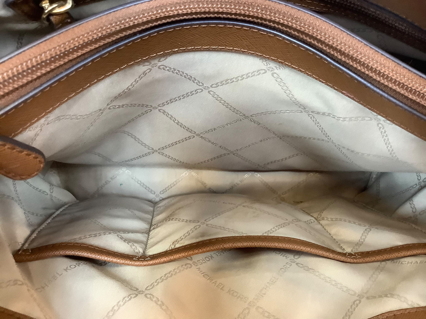 Handbag Designer By Michael Kors In Brown, Size:Medium