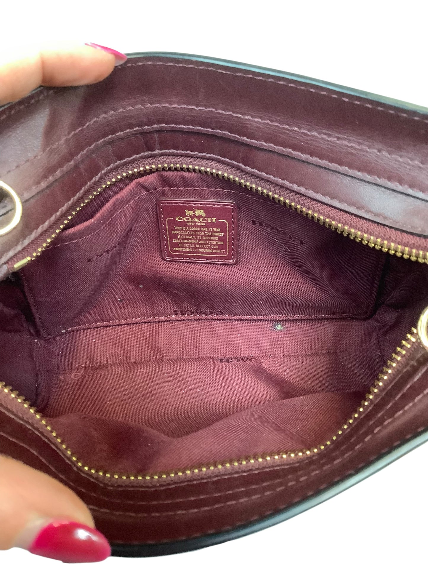 Handbag Designer By Coach In Red, Size:Small