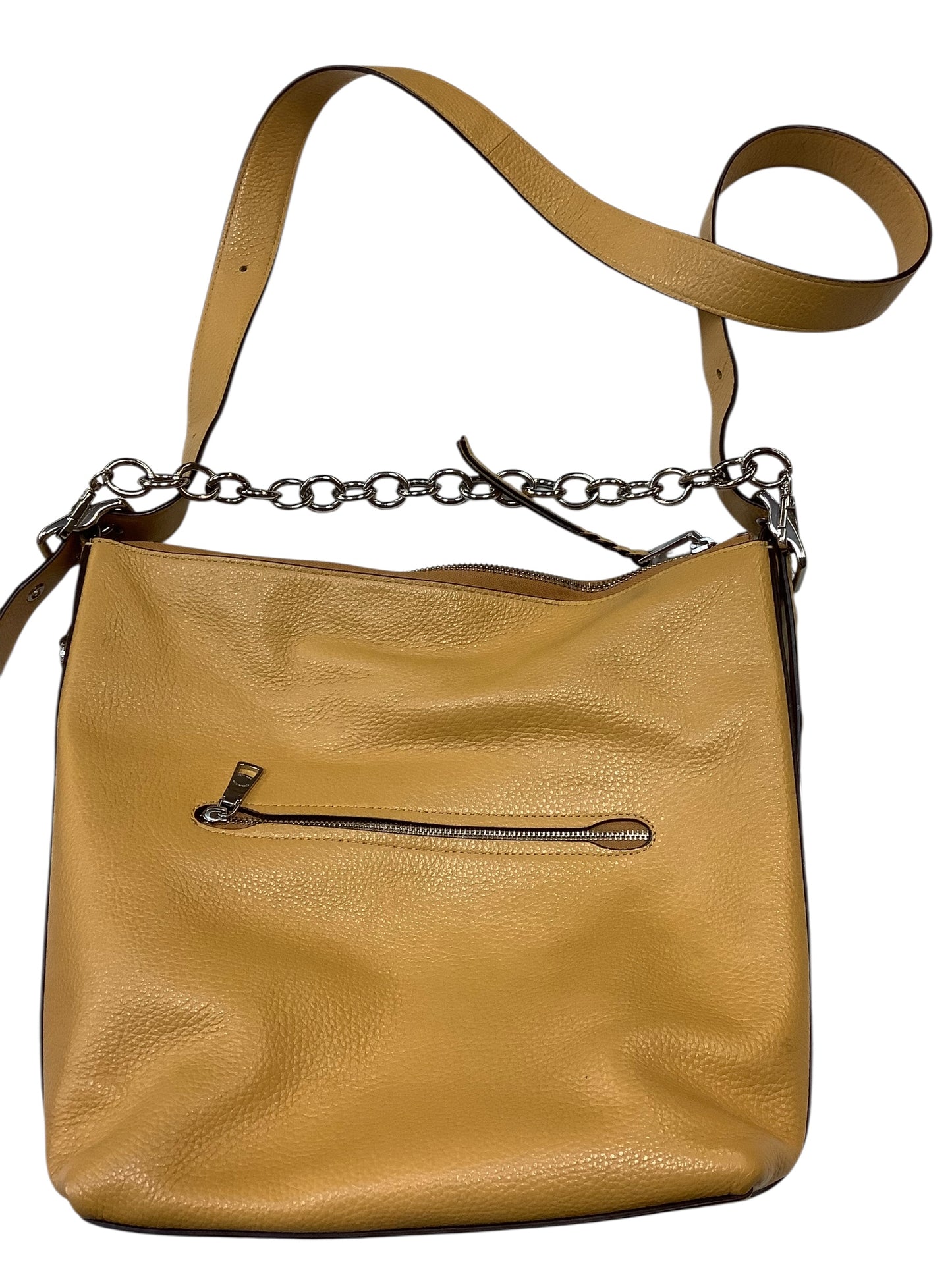 Crossbody Designer By Coach In Yellow, Size:Large