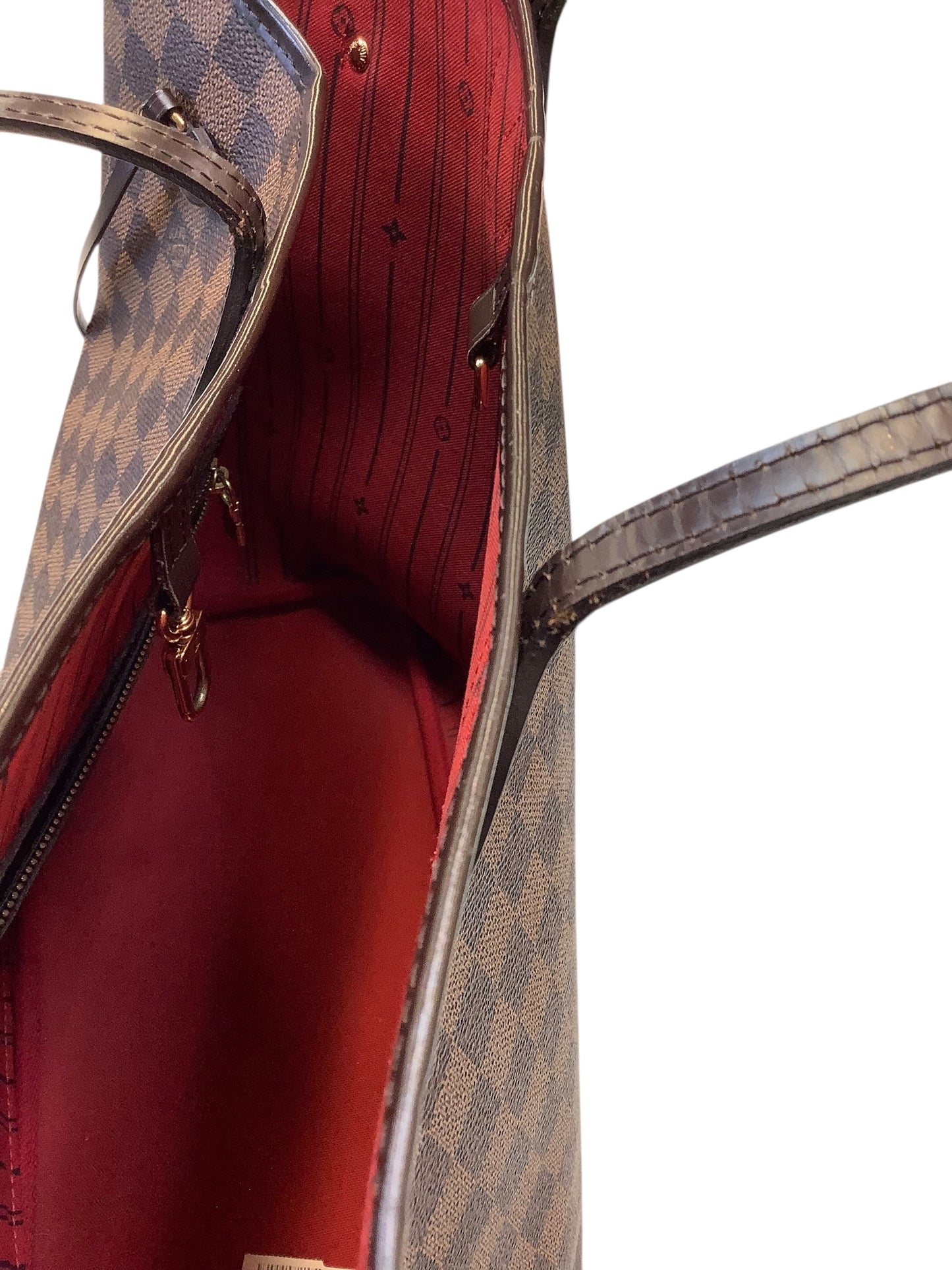 Handbag Luxury Designer By Louis Vuitton In Brown, Size:Large