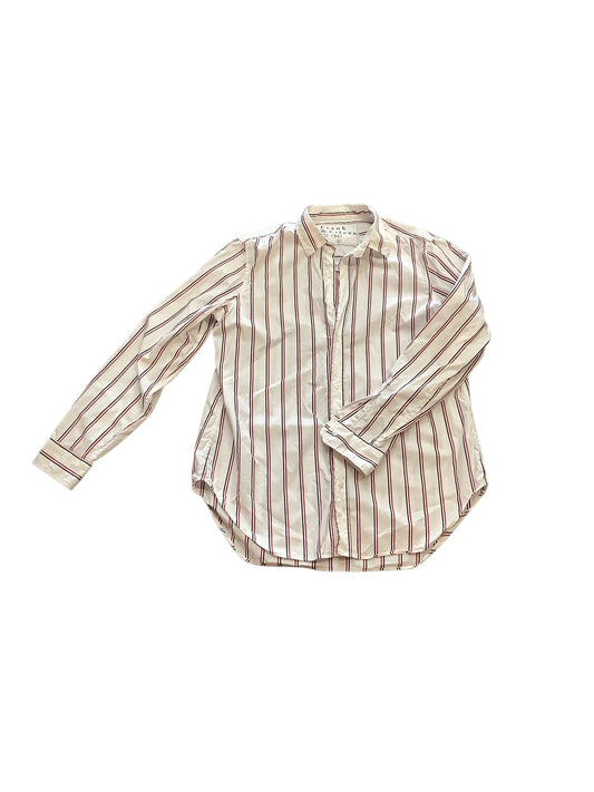 Top Long Sleeve By Frank And Eileen In White, Size: L